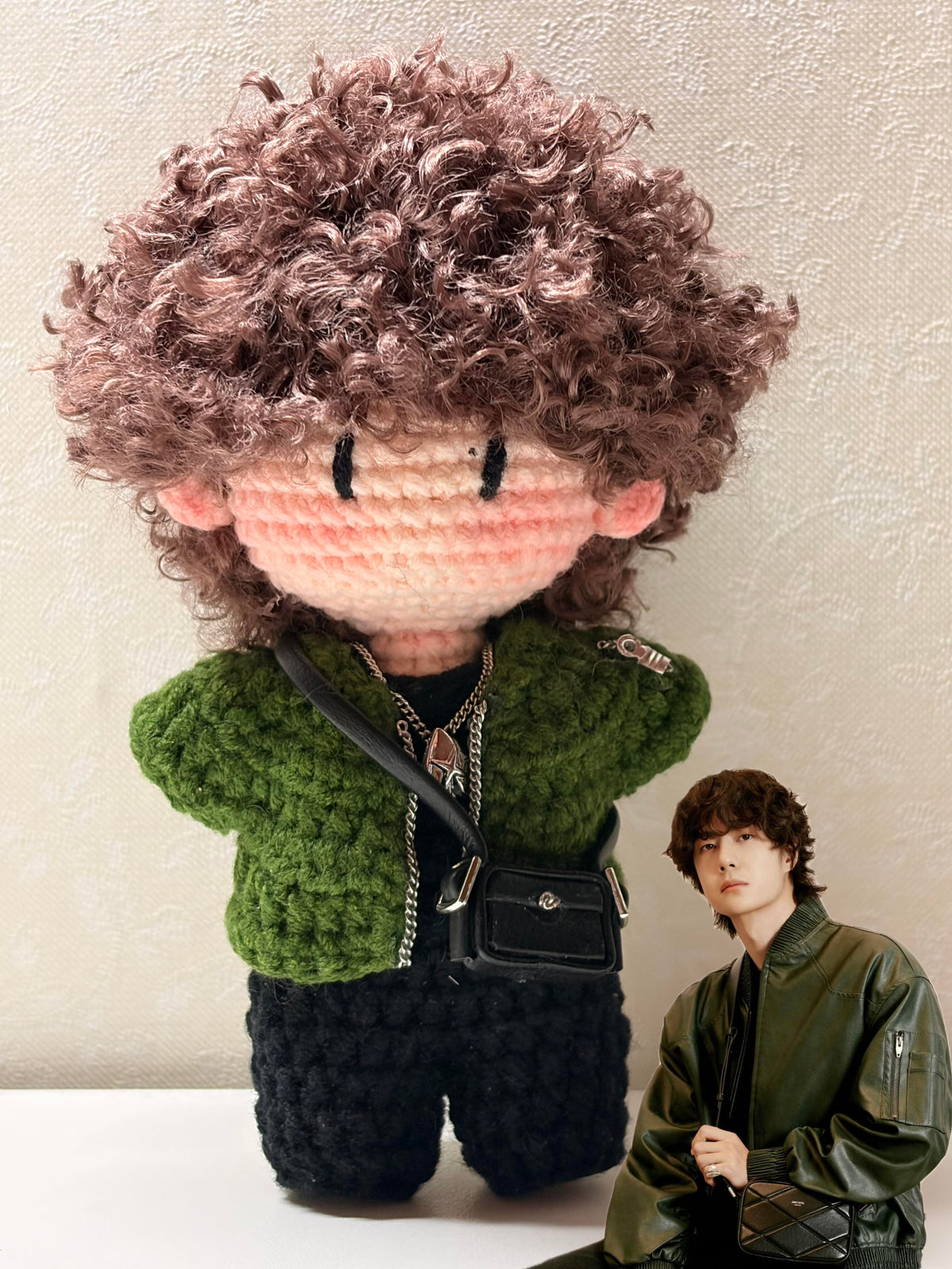 Custom handmade person crochet doll